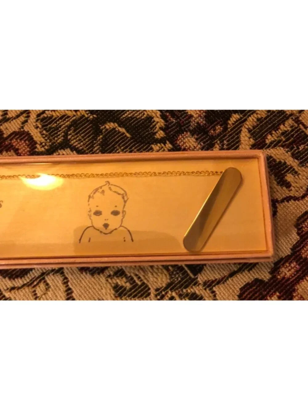 Vintage 1/20th 12Kt GF Diaper Pins and Chain NIB
